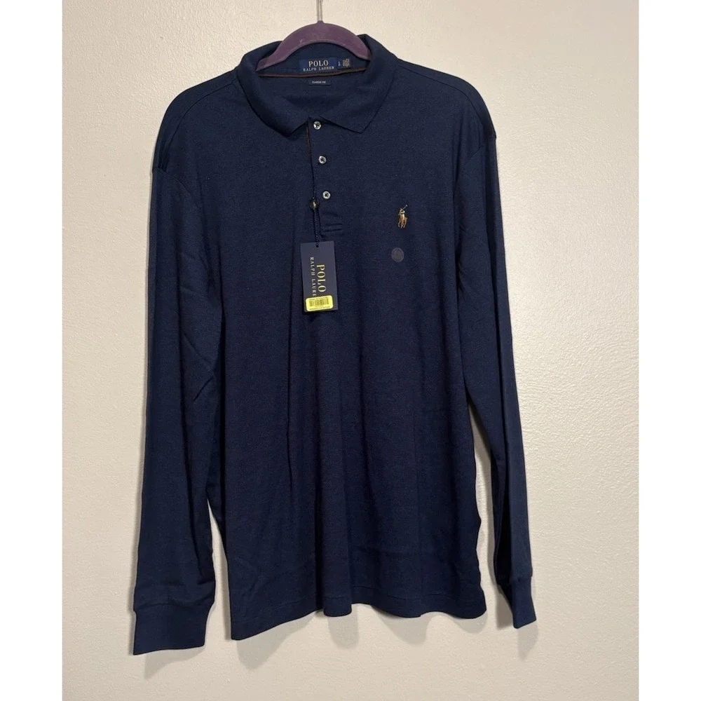 Polo Ralph Lauren Blue Shirt Classic Fit Longsleeves Cotton Large Preppy Casual